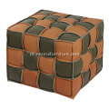 Cadeiras de couro genuínas Ottomans Square Stool